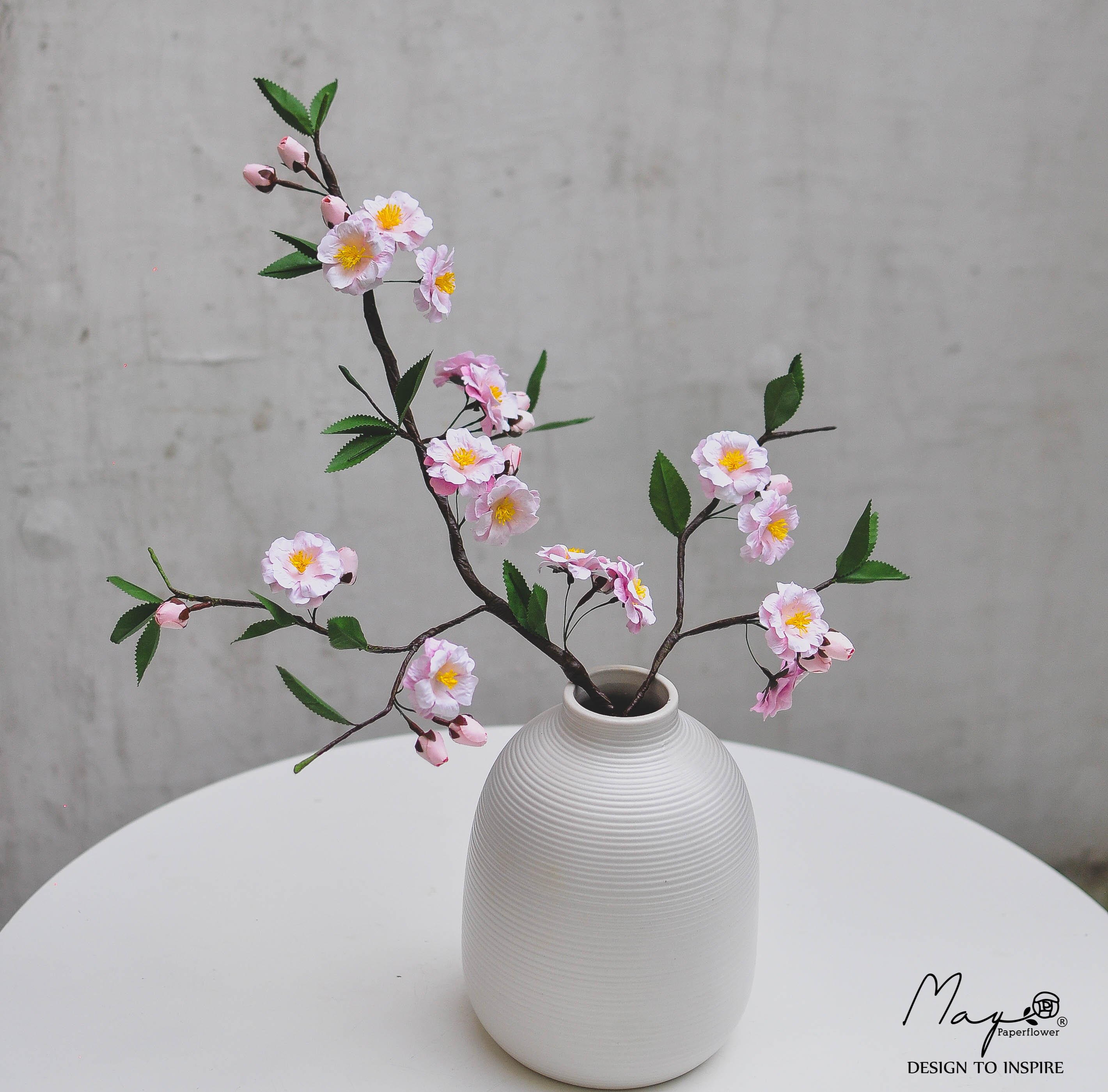 Hoa giấy handmade trang trí, Cành Hoa Đào handmade, Maypaperflower - hoa giấy nghệ thuật, hoa cắm bình, decor nhà ở