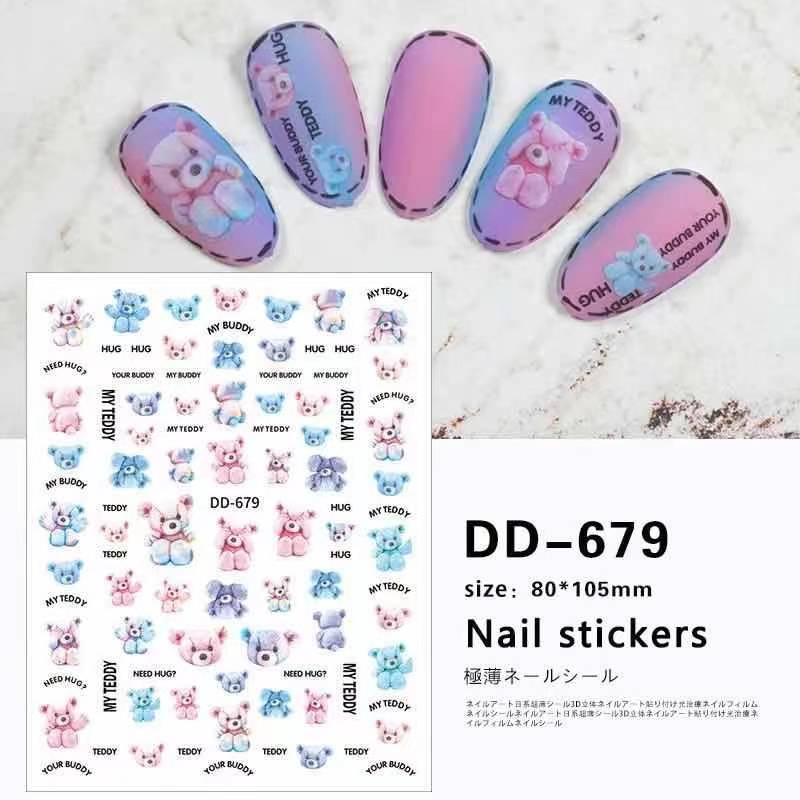 sticker trang trí nail mã DD679