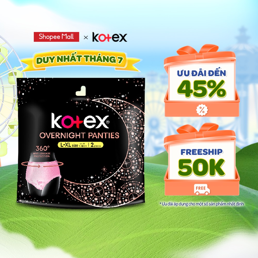 1 gói BVS Kotex Ban Đêm Dạng Quần cỡ L/XL 2 miếng