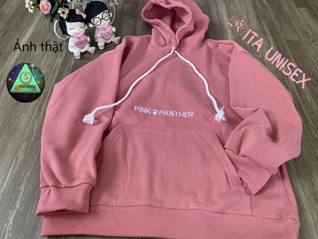 Áo khoác Hoodies nữ vải nỉ bông mềm ấm Freesize Thời trang Hot Trend Kita Unisex - PINK PANTHER