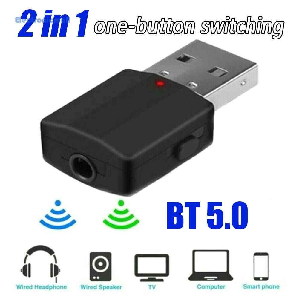 Thiết Bị Truyền Nhận Tín Hiệu Bluetooth 5.0 Không Dây 2 Trong 1 3.5mm RCA Cho TV / PC