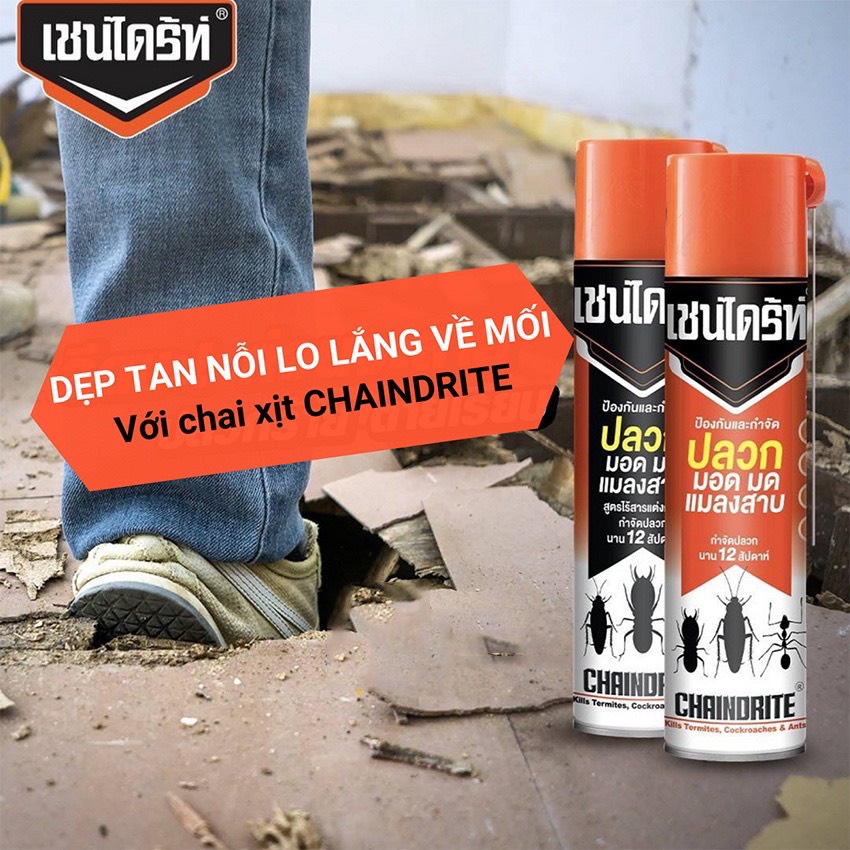 Bình xịt diệt Muỗi/Gián/Kiến/Côn trùng - Chaindrite 600ml