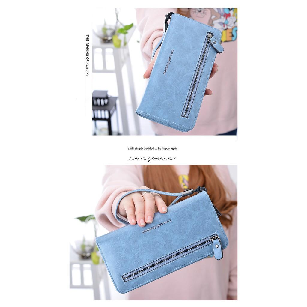 Bóp nữ da trơn size lớn