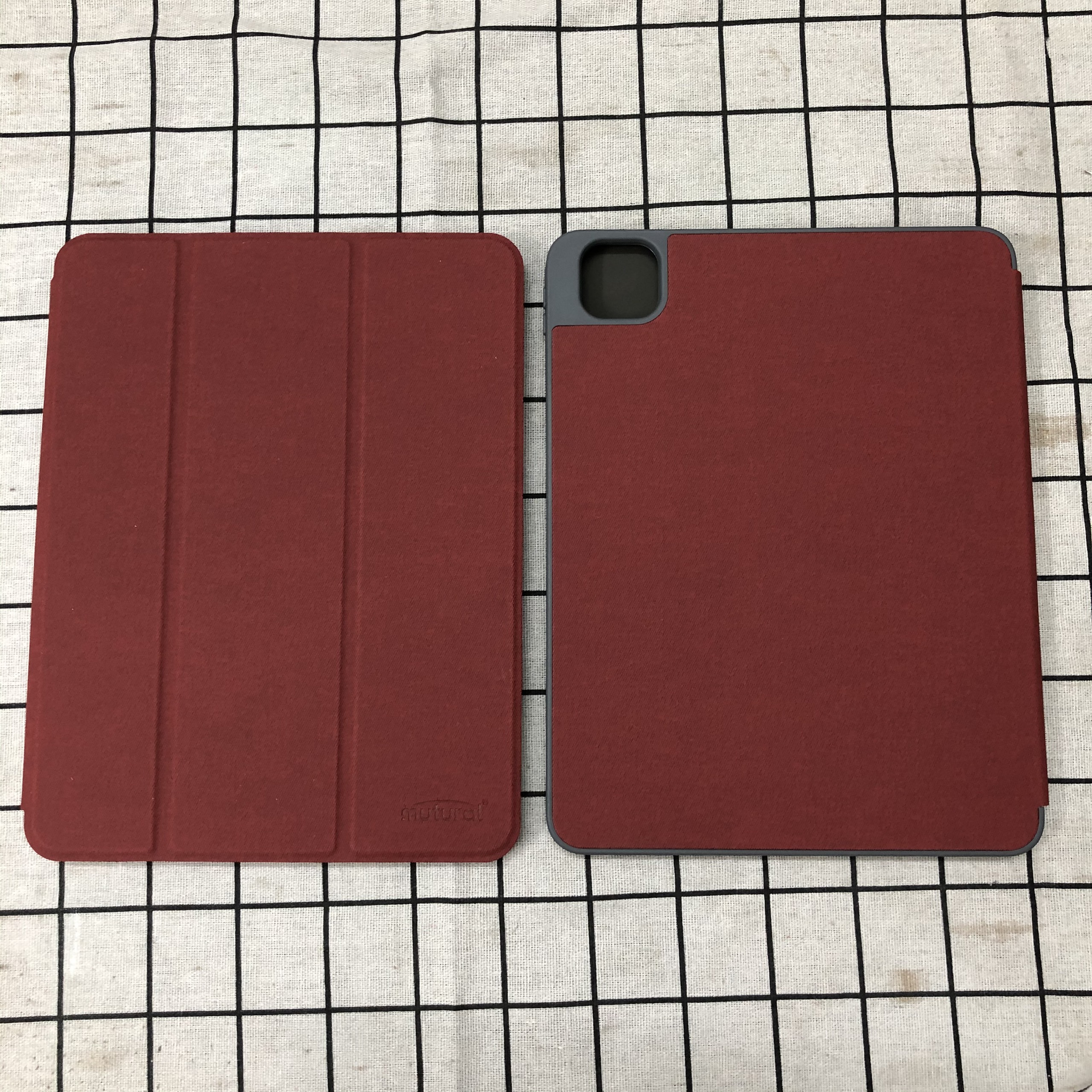 Bao da chính hãng Mutural cao cấp cho iPad Pro 12.9 2020 có khay đựng bút - Đỏ