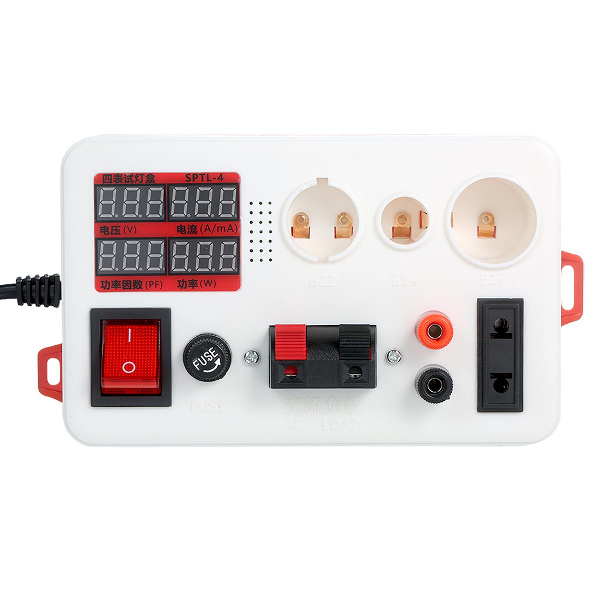 LED Power Tester Lamp Tester Box Test Clamp Electric Power Meter for Bulb Lighting Lamp Lantern Electric Parameter