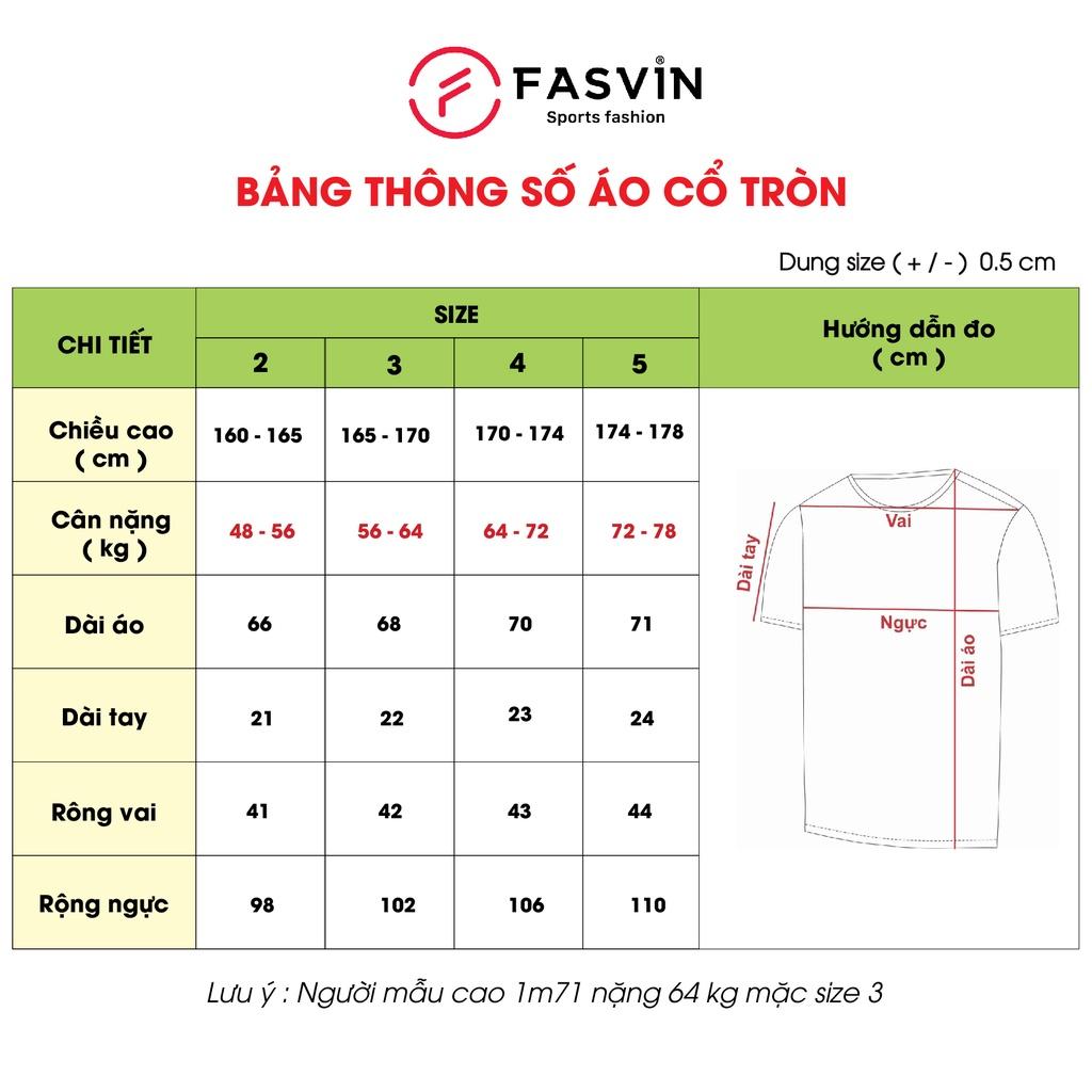 Áo thun thể thao nam Fasvin TS20236.HN chất vải thoáng mát mềm mại