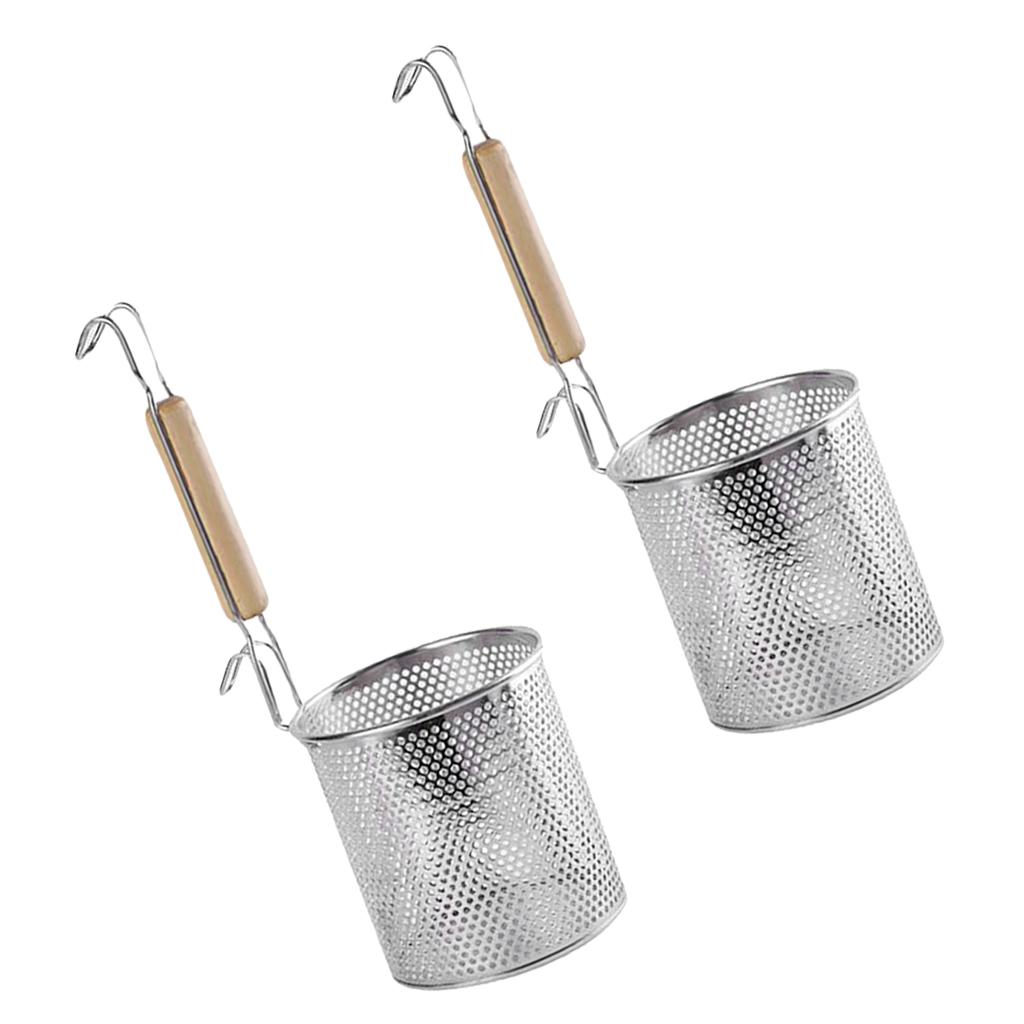 2X Thực Phẩm Dụng Cụ Lọc Rây Lọc Bún Mì Ống Lọc Hấp Giỏ Đựng Đồng Hồ