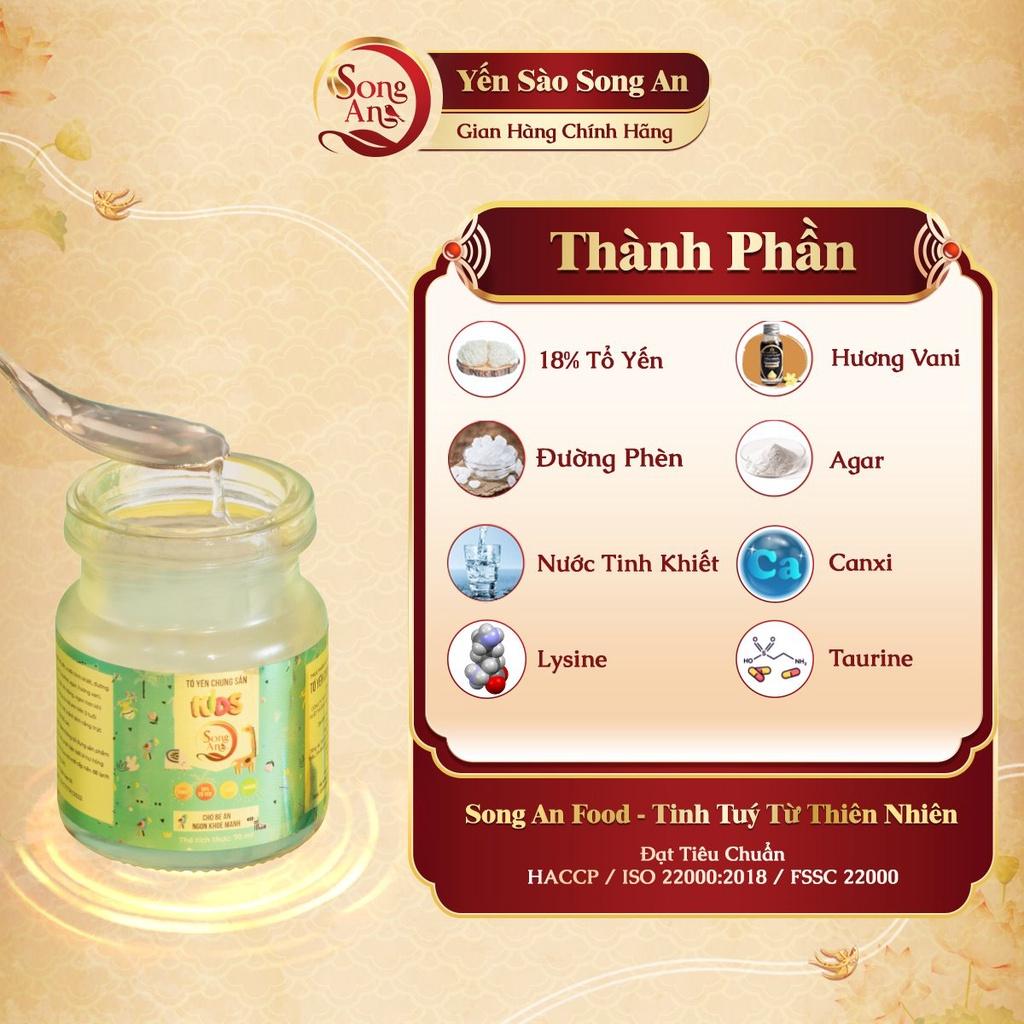 Yến chưng sẵn cho bé lốc 6 hũ Song An Food bổ sung dưỡng chất bồi bổ sức khỏe