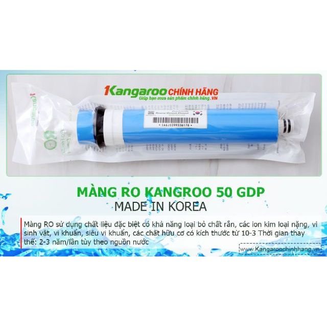 Lõi Lọc Màng Lọc RO Kangaroo Hàn Quốc KG RO 1812-50G - Hàng Chính Hãng