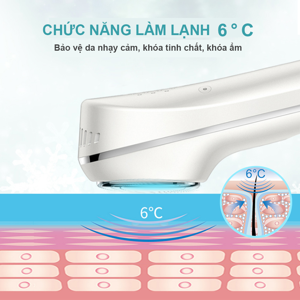 Máy đẩy tinh chất nóng lạnh sóng âm  trẻ hóa da cao cấp Touch Beauty