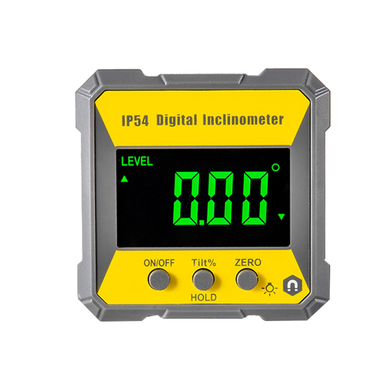 4 x 90 Degrees Digital LCD Protractor Inclinometer Magnetic 0.2° Accuracy Angle Finder Level Box IP54 Electrical Levelling Instrument for Woodworking Machinery Auto Repair