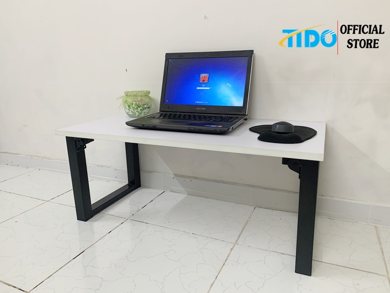 Bàn làm việc, bàn gaming ngồi bệt nhỏ 80cm - Chân to gấp gọn - Hàng chính hãng TIDO