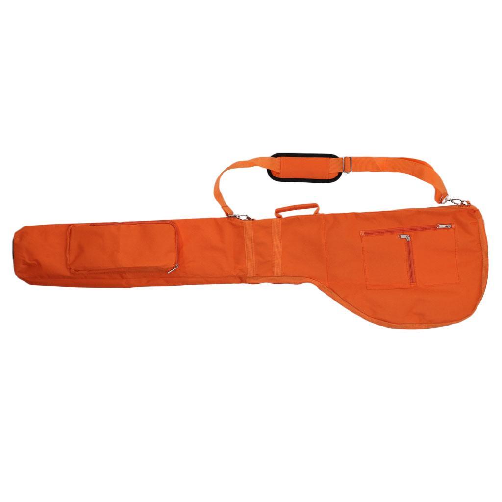 Pack of 2 Lightweight Golf Sunday Bag Travel Carry Case Cover- Golf Accessories for Golf Club – Orange and Green Colors