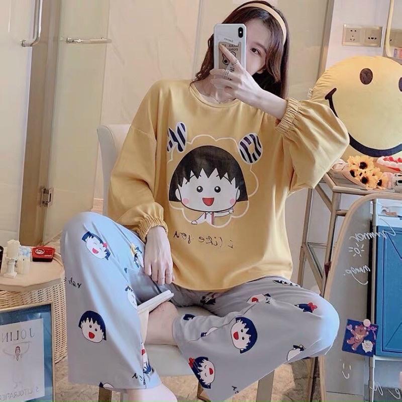 Đồ bộ dài tay hình cô gái