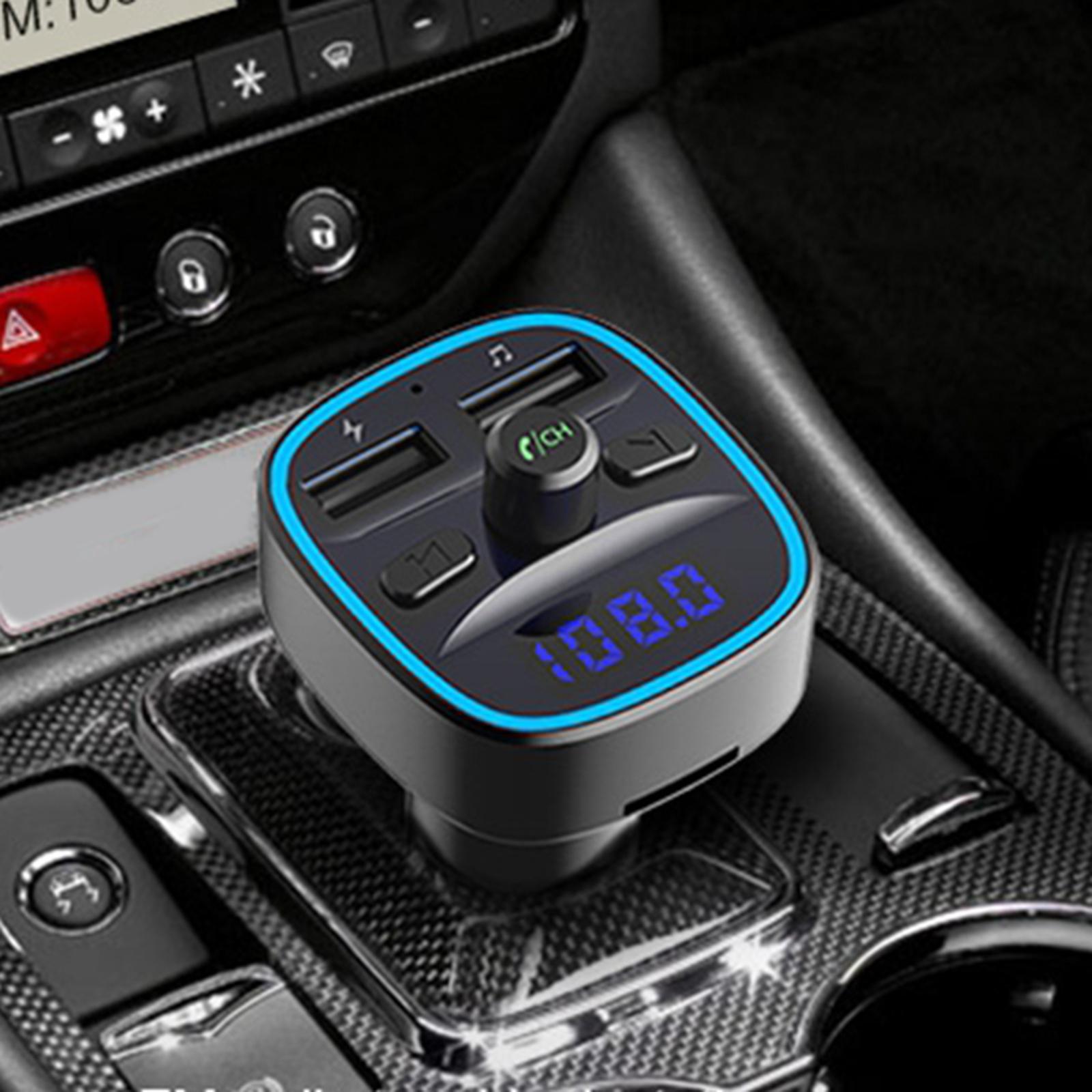 Wireless Car FM Transmitters Multifunction Hands-Free Calling Dual USB Port