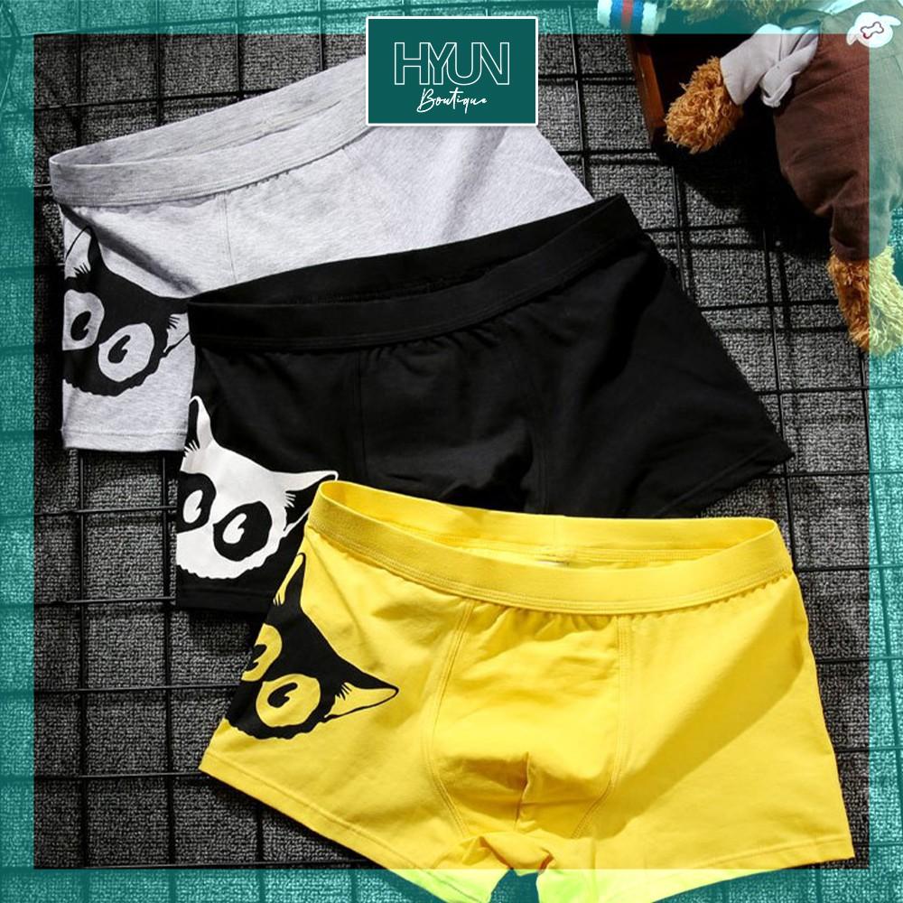 COMBO - 1 hộp 4 quần & 1 quần mèo - quần boxer nam