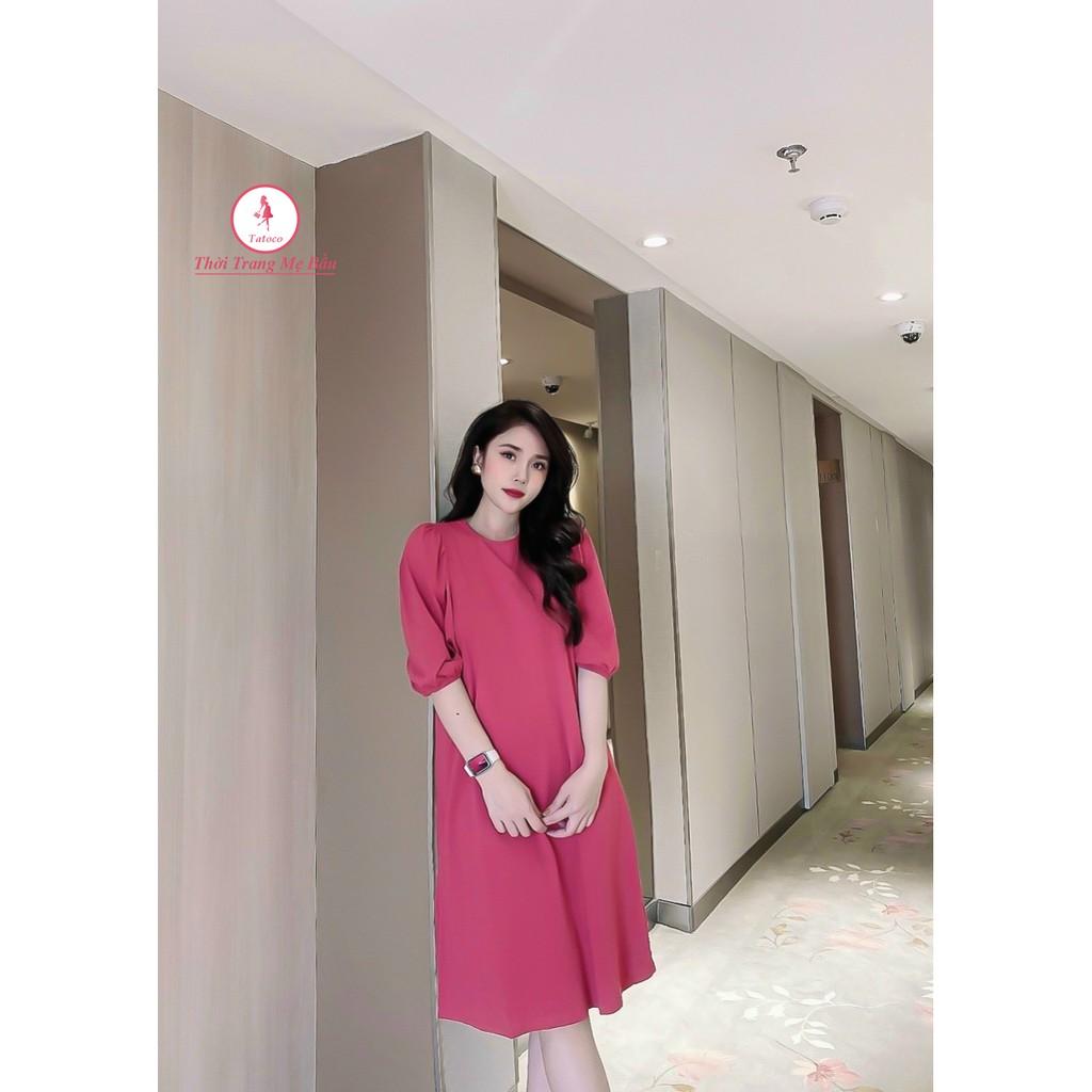 Váy Bầu Suông tay bồng size : 45 -75KG  ảnh thật