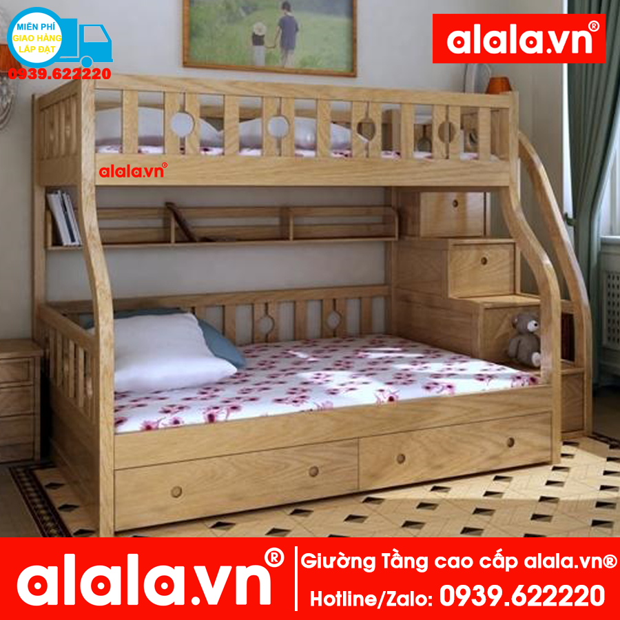 Giường tầng ALALA114 cao cấp - Thương hiệu alala.vn - Za.lo: 0939.622220