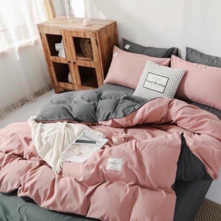 Bộ chăn ga cotton Tici cao cấp phong cách Hàn Quốc đủ size đủ màu