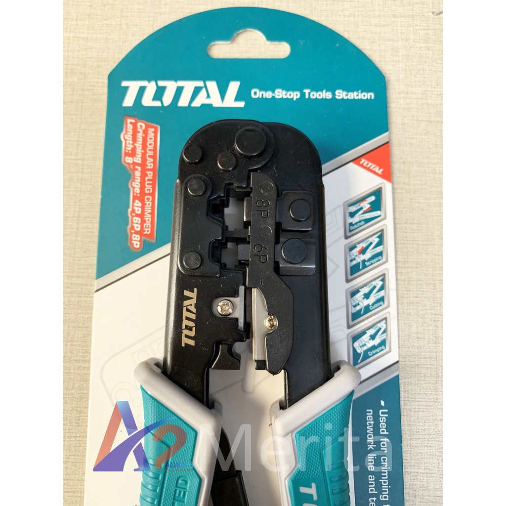 Kềm bấm cos, dây mạng viễn thông 8&quot; (4P, 6P, 8P) Total TMPCN5468R