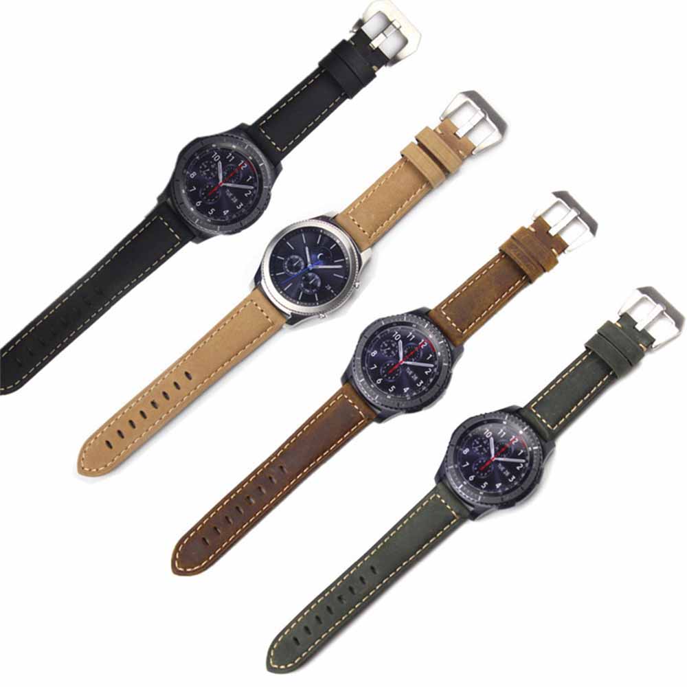 Dây đeo thay thế Crazy Horse da cổ điển cao cấp chính hãng dành cho đồng Hồ Thông Minh Samsung Gear S3