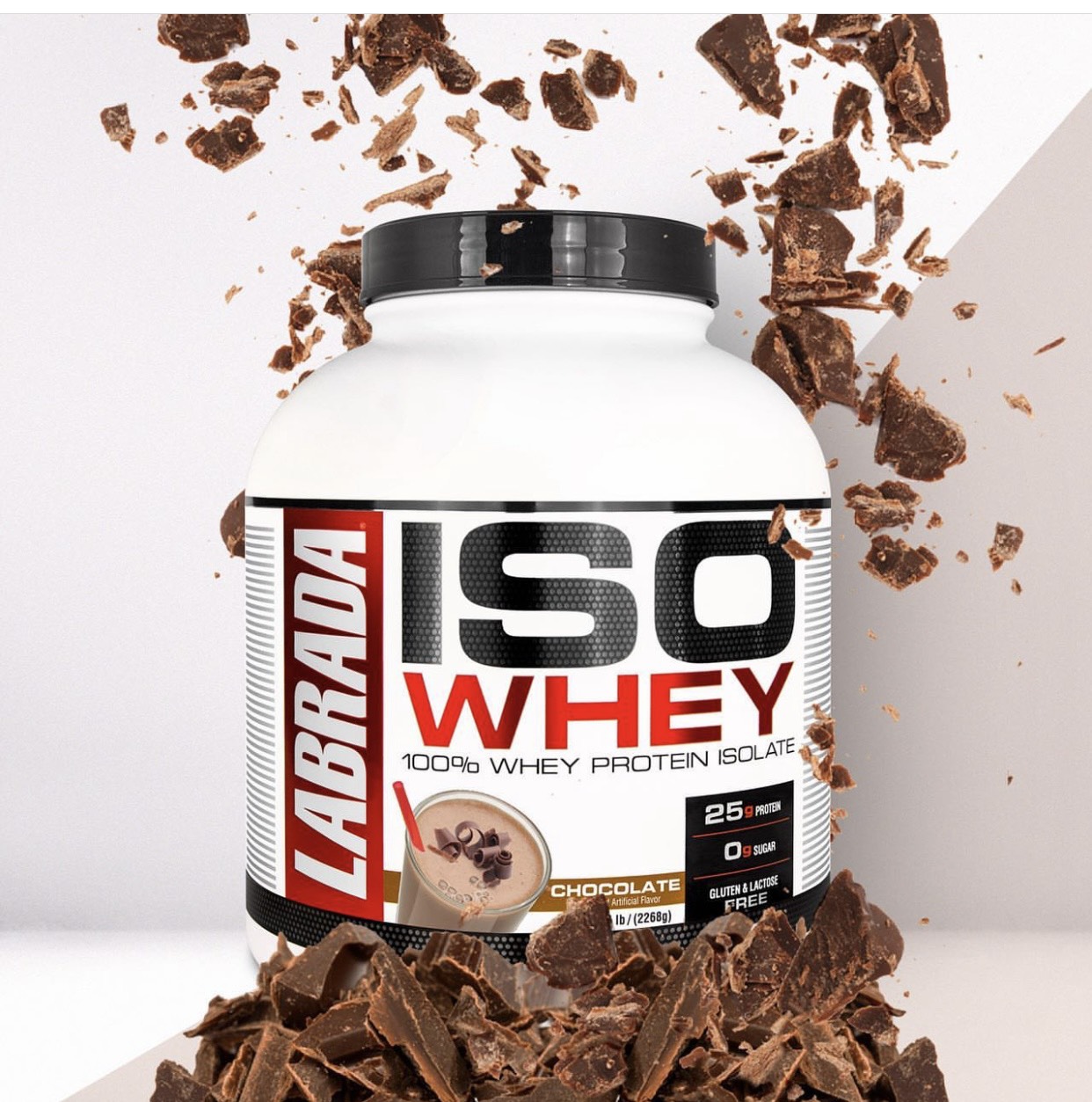 Labrada Iso Whey 100% whey isolate Sữa hổ trợ tăng cơ , 71 liều dùng, 73 liều dùng