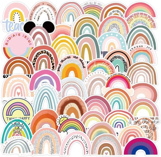 Set 30-60 Rainbow sticker - sticker cầu vồng