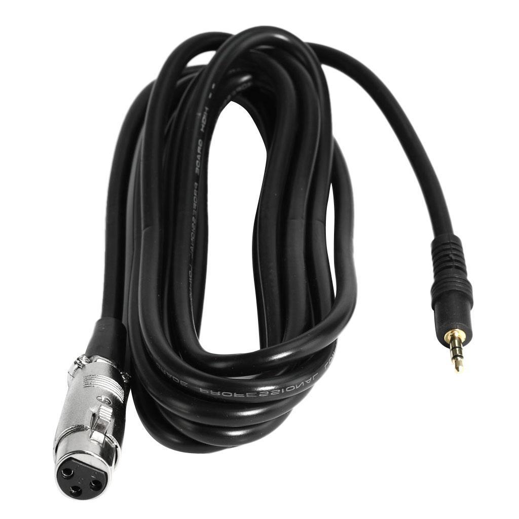XLR Female to 3.5mm TRS Male Cable - 0.5m Microphone Wire
