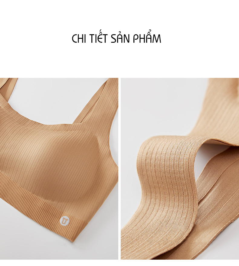 Áo Lót Nữ Trễ Lưng Freesize Không Gọng Đệm Mỏng Cổ Chữ U Không Hằn Nâng Ngực B198