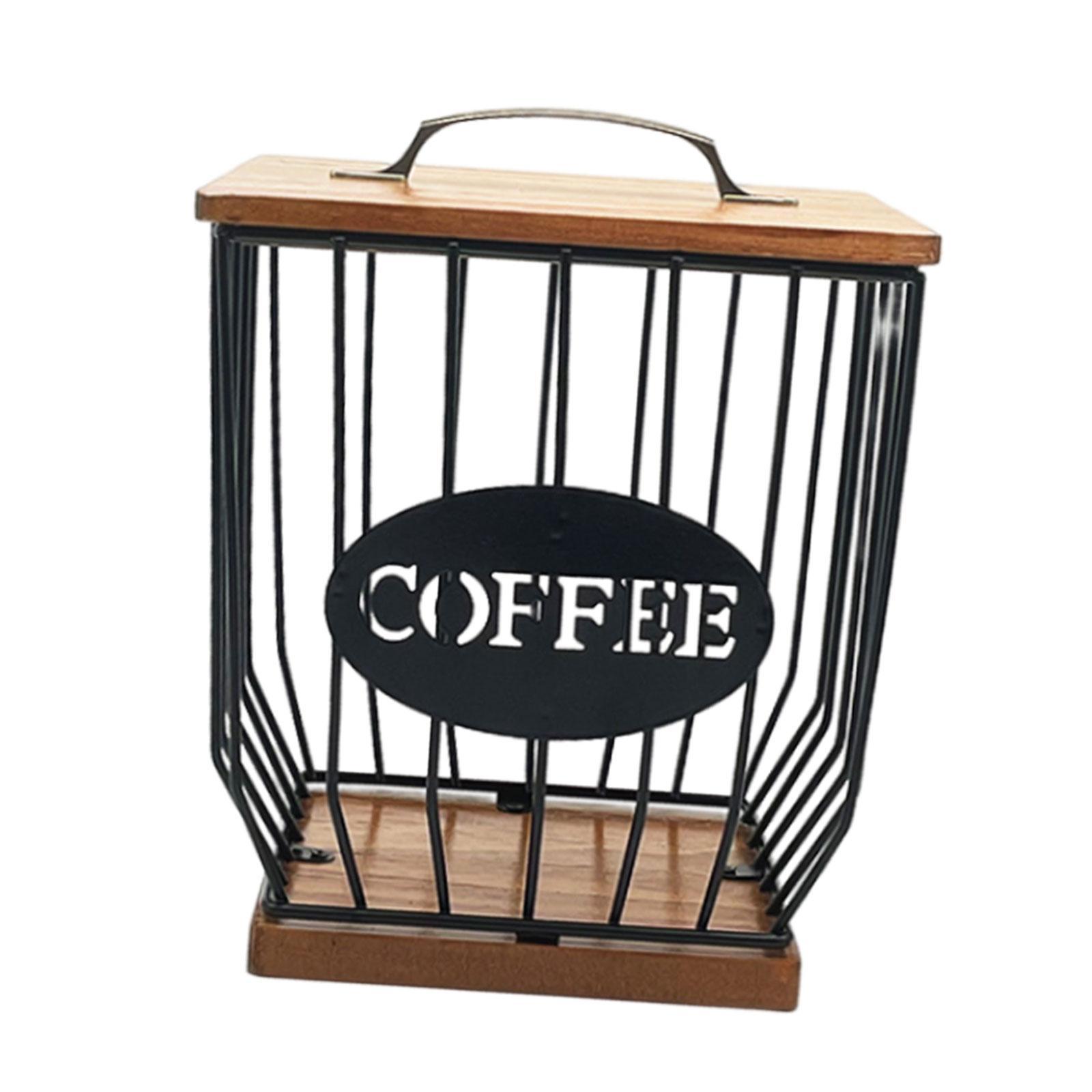 Coffee Pod Holder Coffee Pod Container Organizer Cup Metal Coffee Bar Accessories Coffee Pod Basket for Kitchen Countertop Espresso Capsules