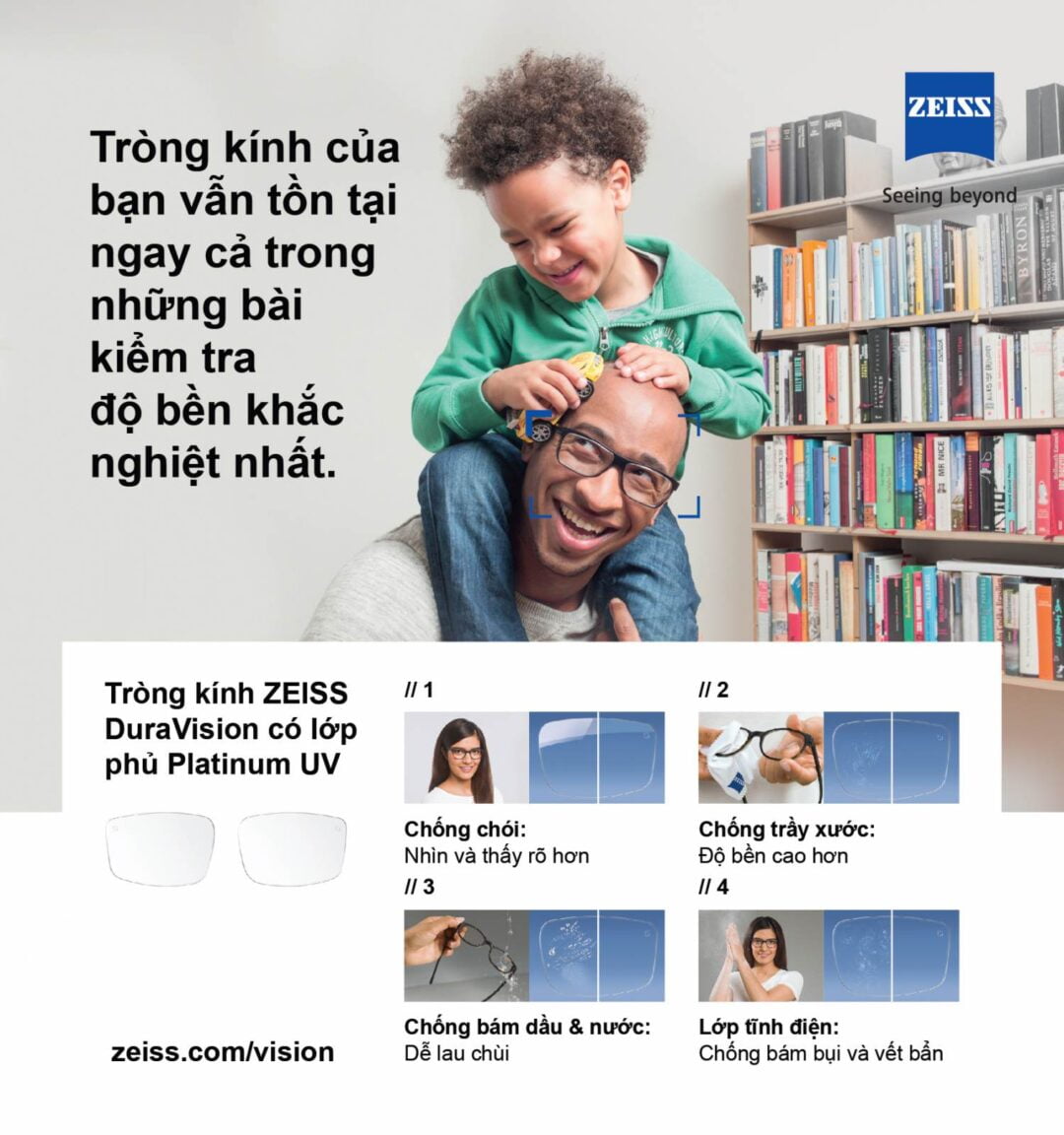 Tròng kính Vietphat Eyewwear Zeiss MyoVision Pro DuraVision Platinum UV