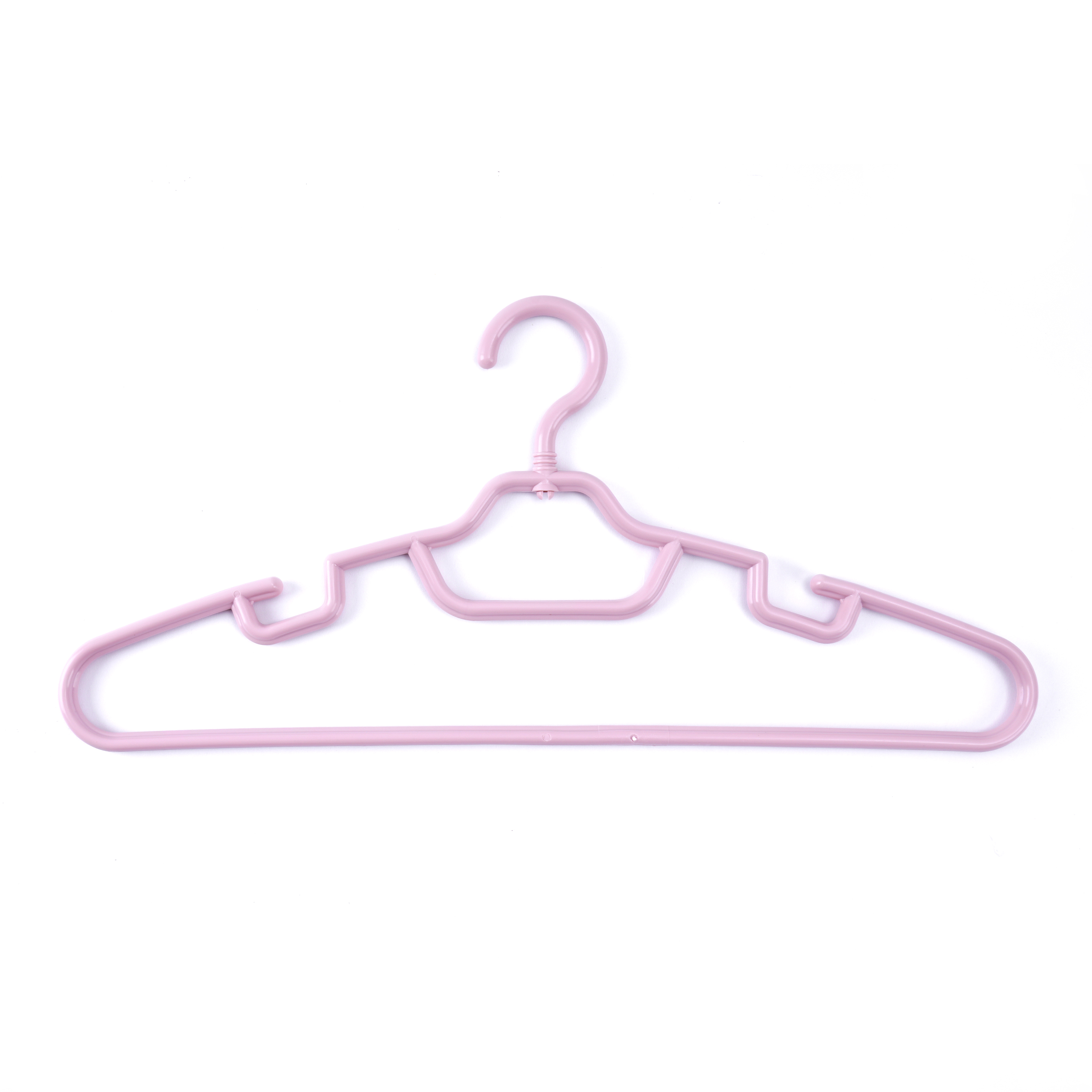 Móc nhựa treo quần áo màu hồng (Bộ 3 cái)