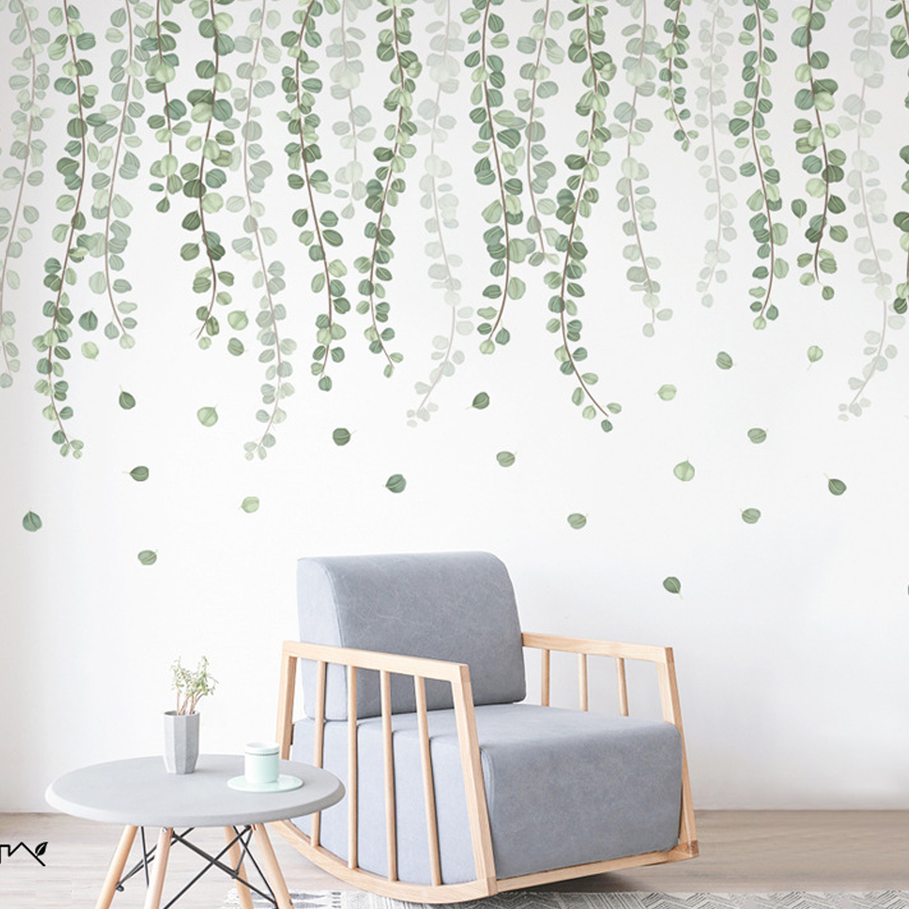 Decal dán tường trang trí phòng khách, quán cafe- Dây leo- mã sp LV78