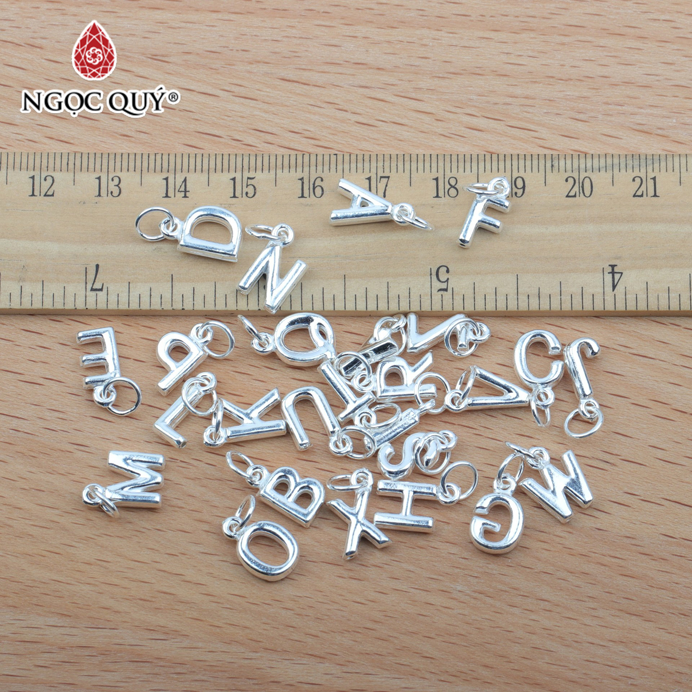 Charm treo 26 chữ cái - Ngọc Quý Gemstones