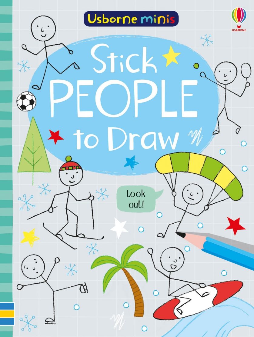 Sách tô vẽ tiếng Anh: Stick People To Draw