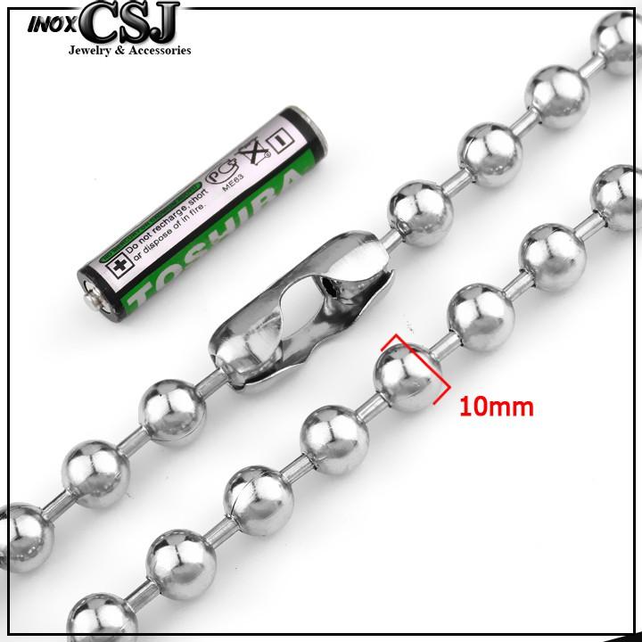 DÂY CHUYỀN BI INOX TO 10LY KHỦNG ĐẸP GIÁ TỐT - chuẩn thời trang - mang phong cách