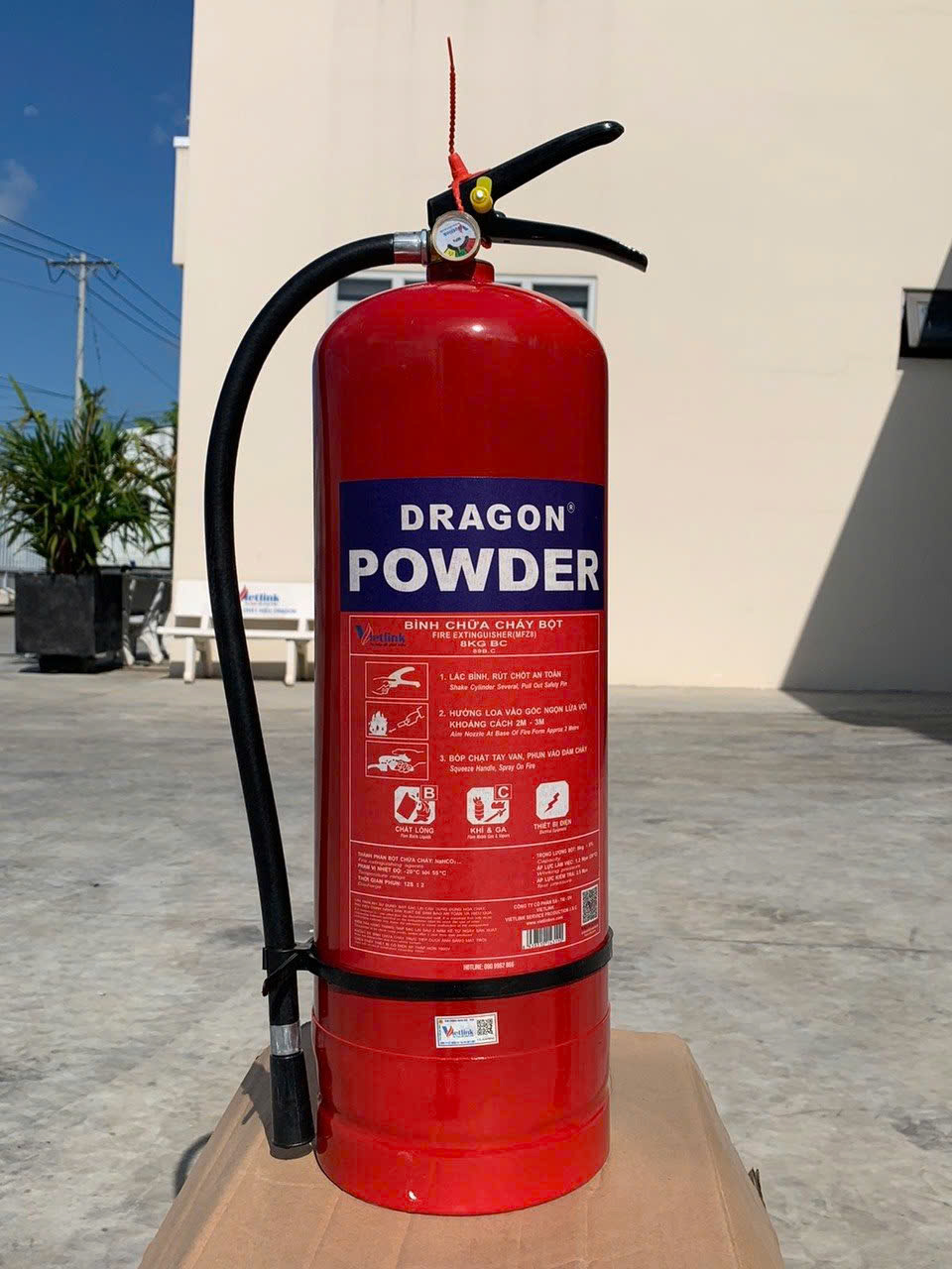 Bình chữa cháy bột 8kg Dragon có tem kiểm định