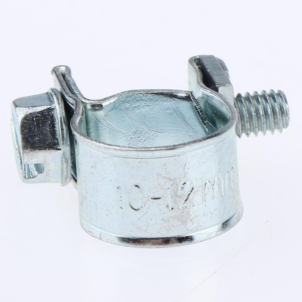 20x Mini Adjustable Hose Pipe Clips Fuel Water Line Worm Clip Ø 10 - 12mm