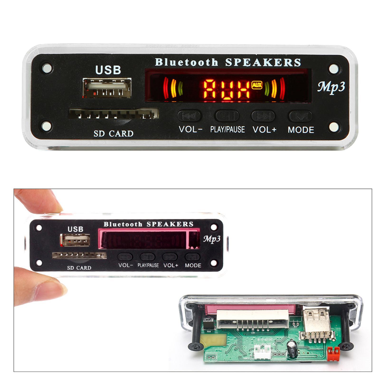 Bluetooth 5.0 MP3 Decoder Module Board 5-12V Universal Wireless MP3 Player for Car