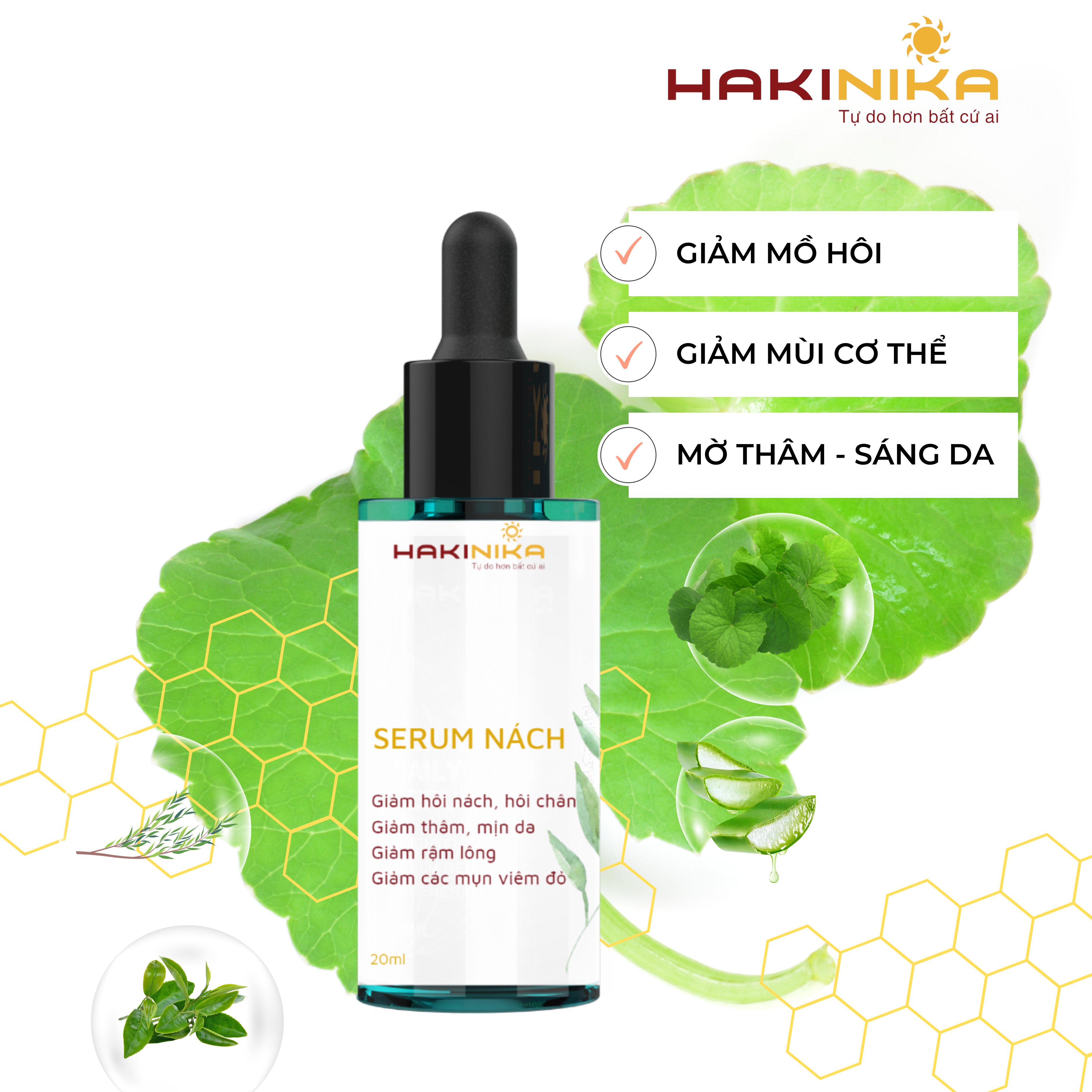 Serum nách giảm mùi hôi nách, giảm thâm nách và sáng da HAKINIKA