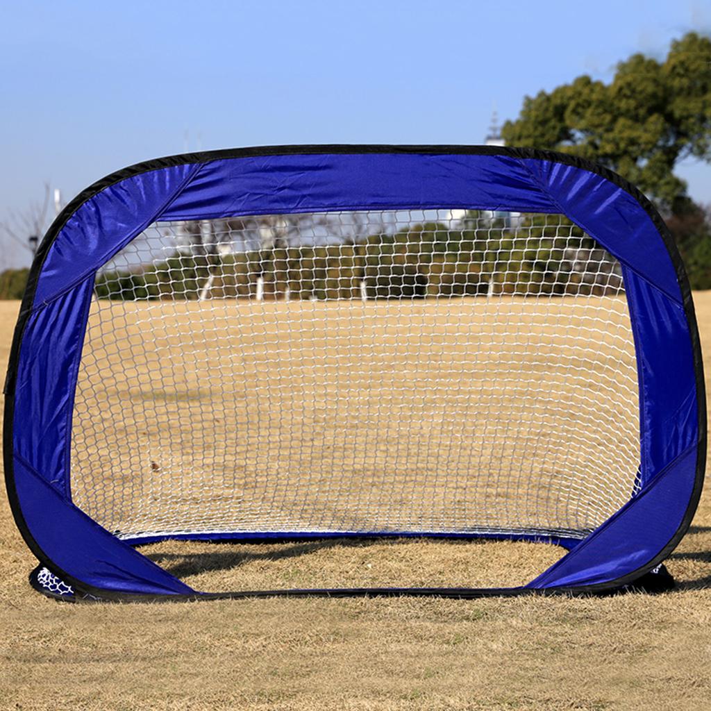 Blue Color Folding Portable Football Gate Net Goal Soccer Practice Kit