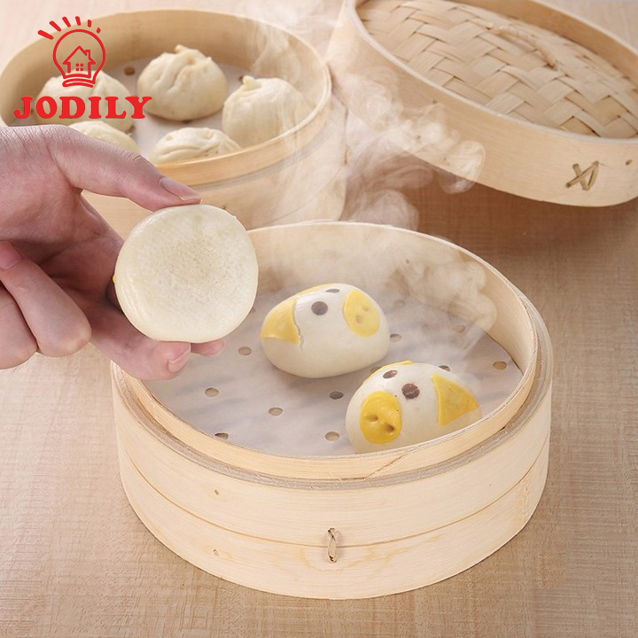 100 Tờ Giấy Nến Nồi Chiên 23cm Tròn Dùng Hấp Nướng Jodily - Thấm Dầu Mỡ - An Toàn Cho Sức Khỏe 