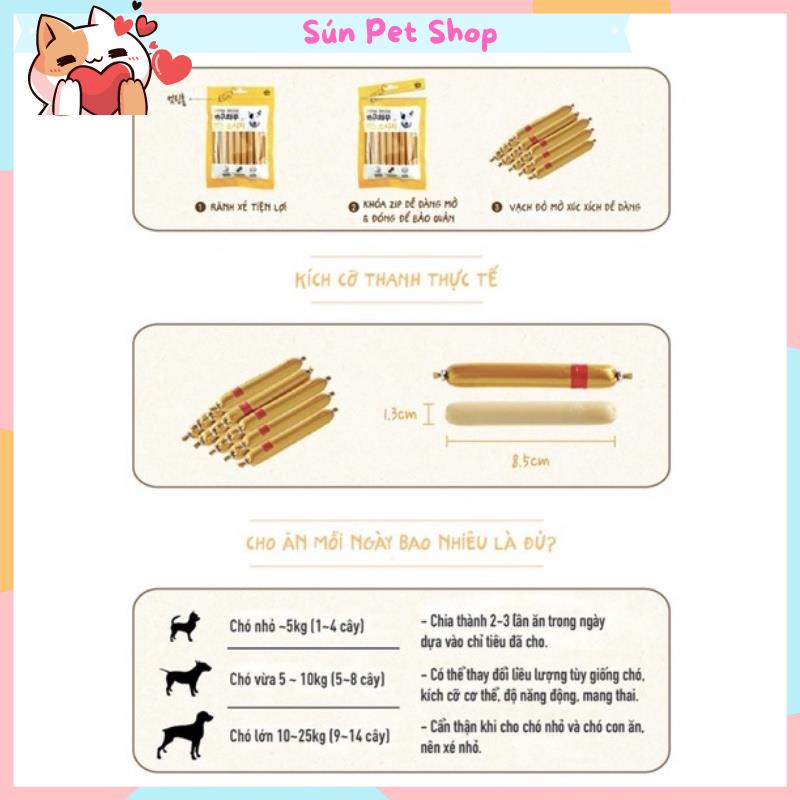 Xúc xích phomai Bowwow cho chó mèo vị phô mai