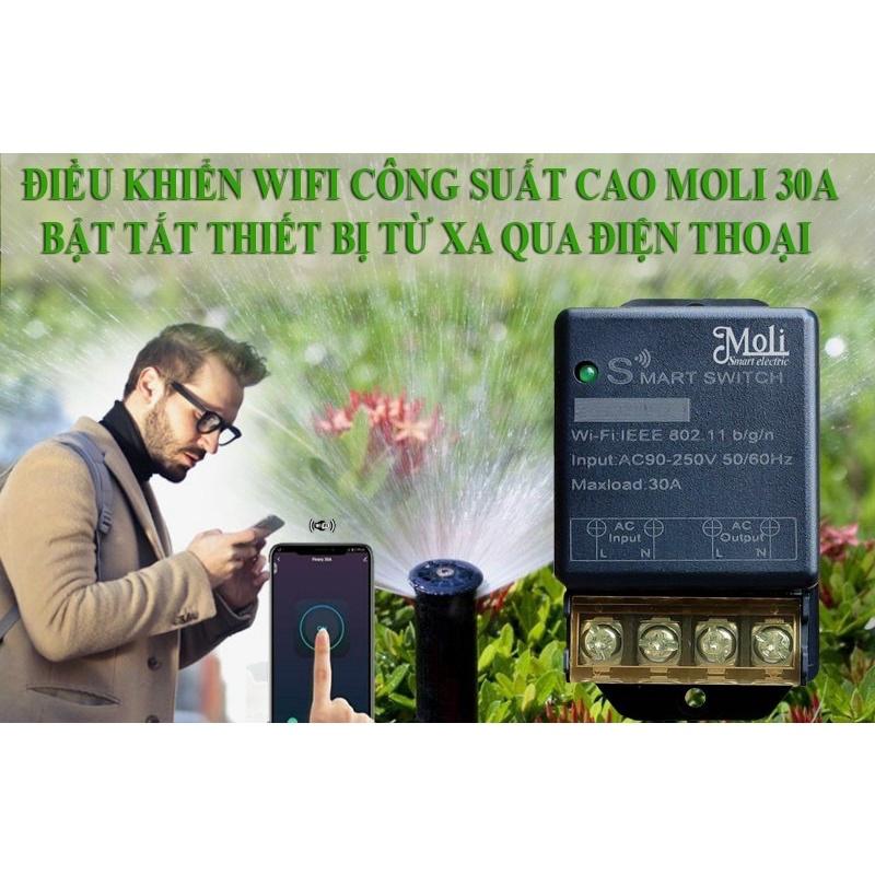 MOLI - ĐIỀU KHIỂN WIFI BẬT TẮT MÁY BƠM - THIẾT BỊ ĐIỆN TỪ XA QUA ĐIỆN THOẠI