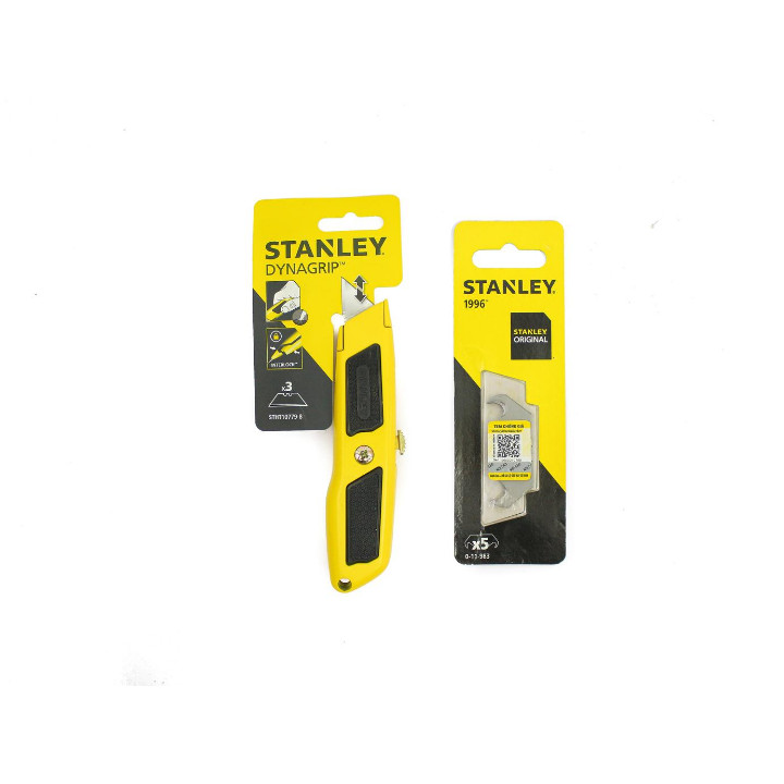 Combo Dao rọc cáp Stanley STHT10779-8 cán nhôm và Vỉ 5 lưỡi dao rọc cáp cong Stanley 0-11-983