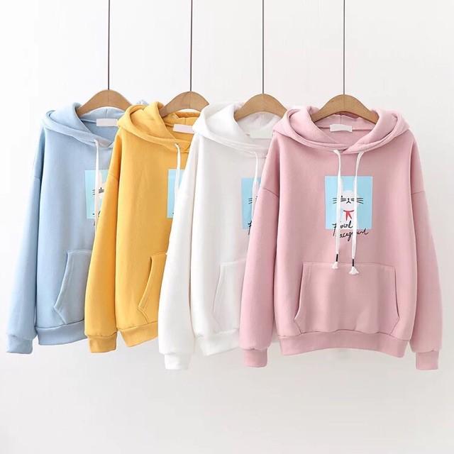 (Giá Sập Sàn) Áo Khoác Nỉ Hoodie H &amp; V Thời Trang Nữ Hình Cute mẫu nỉ mới nhất