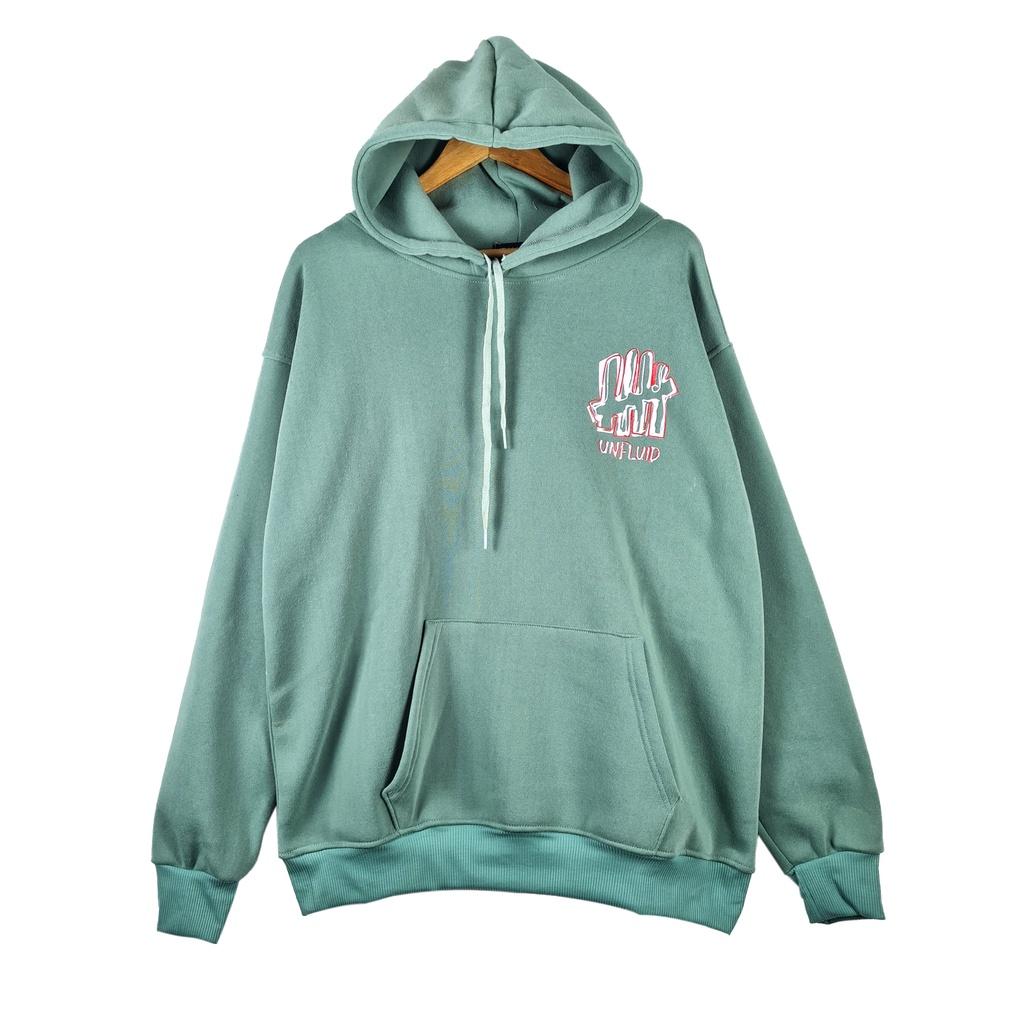 Áo khoác nỉ có mũ 2 lớp SAM CLO - HOODIE chui freesize form rộng nam nữ unisex mặc cặp - couple in chữ UNFLUID