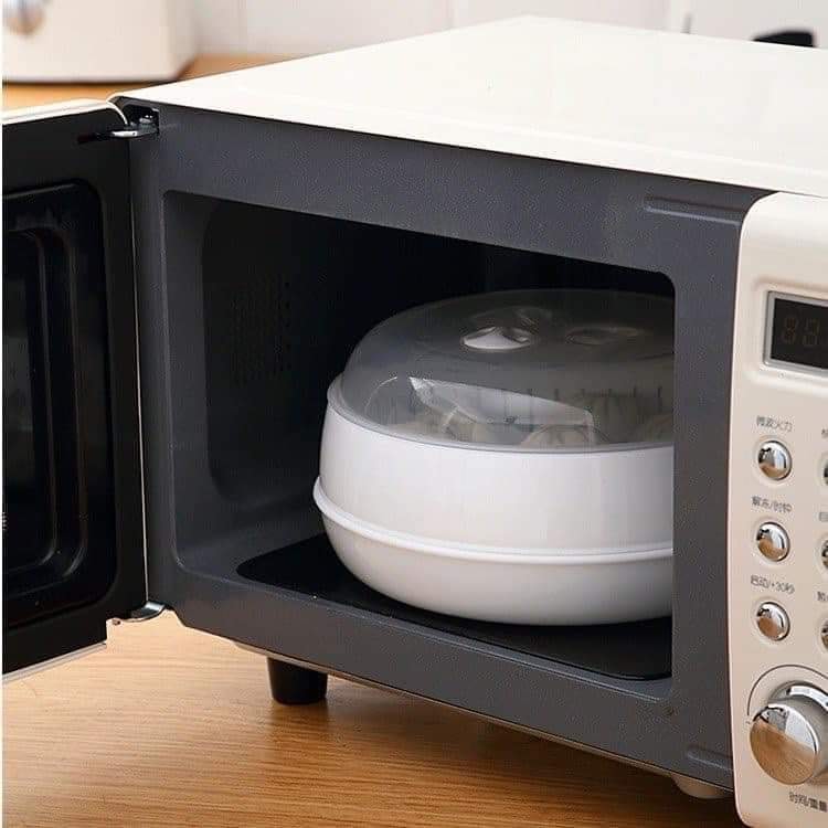 Nồi khay hấp thức ăn dùng cho lò vi sóng, nhựa cao cấp chịu nhiệt