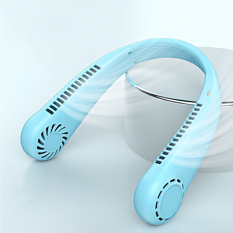 Quạt Đeo Cổ Mini Không Cánh Thổi 360 Độ Có 3 Chế Độ Gió , Dáng Thể Thao -Quạt Tích Điện Mini Siêu Phẩm Hè Giao Màu Ngẫu Nhiên