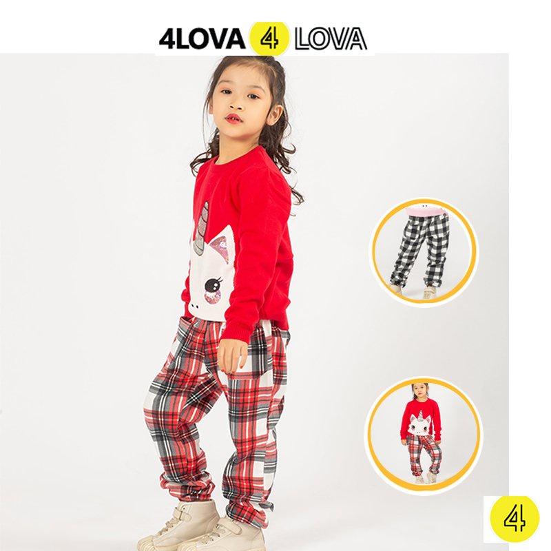 Quần thun jogger cho bé 4LOVA, chất nỉ cotton phối túi trước đẹp cá tính khoẻ khoắn